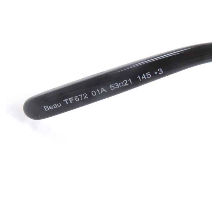 美品□TOM FORD トムフォード TF672 朝倉未来着用モデル サングラス アイウェア ブラック ゴールド 53□21-145 ケース付き イタリア製