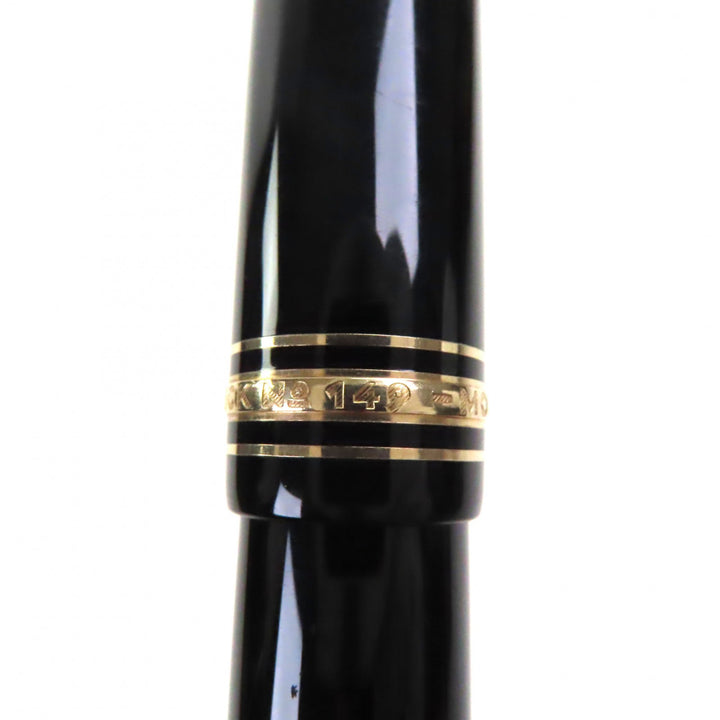 美品▼MONTBLANC モンブラン マイスターシュテュック 149 ペン先18K Mニブ ホワイトスター 万年筆 ブラック ゴールド メンズ