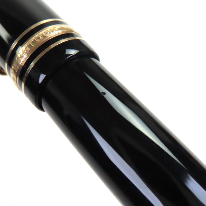 美品▼MONTBLANC モンブラン マイスターシュテュック 149 ペン先18K Mニブ ホワイトスター 万年筆 ブラック ゴールド メンズ