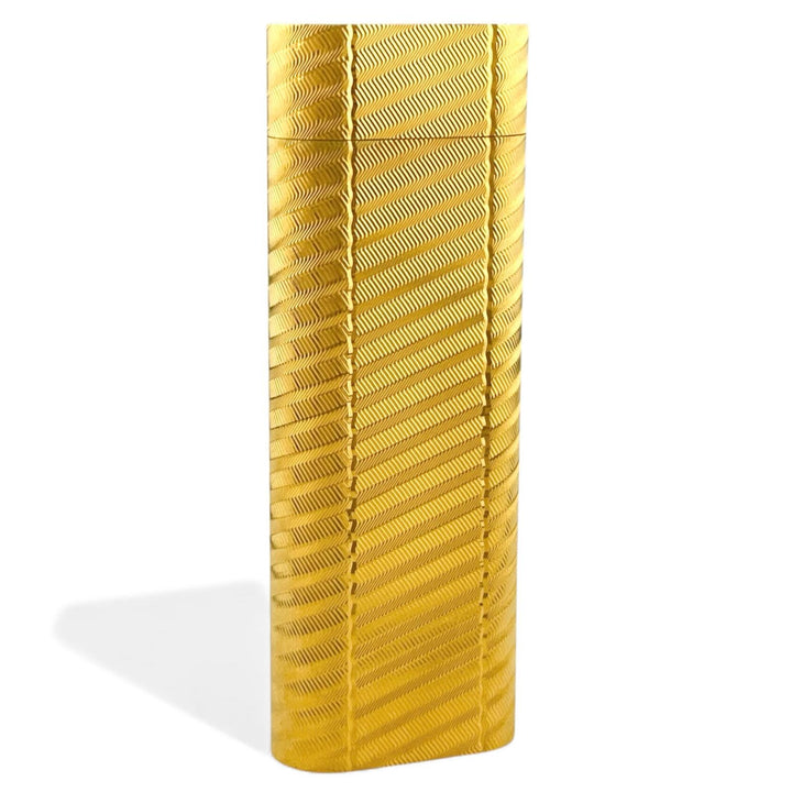 美品▲Cartier カルティエ オーバル レジメンタル柄 ローラー式 喫煙具 ガス ライター ゴールド スイス製 メンズ 着火確認済み