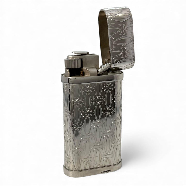美品▲Cartier カルティエ ゴドロン ハッピーバースデー 2Cデコール ローラー式 喫煙具 ガスライター シルバー メンズ 着火確認済み