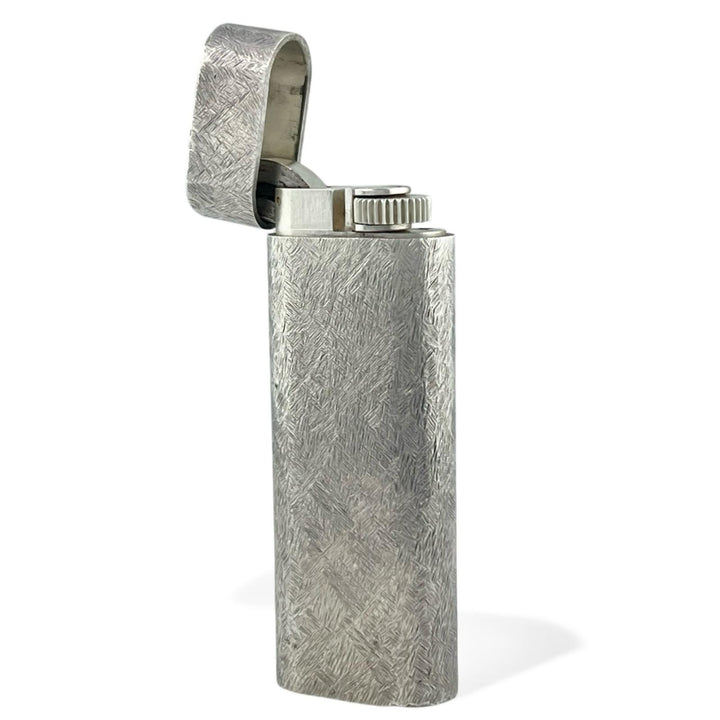 良品▲Cartier カルティエ オーバル 総柄 新型 ローラー式 喫煙具 ガス ライター GPシルバー メンズ 着火確認済み