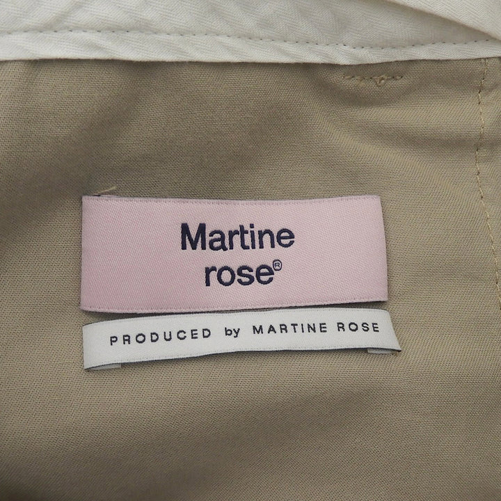 美品▲Martine Rose マーティンローズ 37-04-01-04035 コットン混 ロゴ金具付き パンツ ベージュ XS イタリア製 正規品 レディース