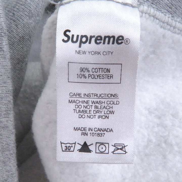 美品□Supreme シュプリーム 20AW Cross Box Logo Hooded Sweatshirt プルオーバーパーカー フーディー グレー M カナダ製 正規品 メンズ