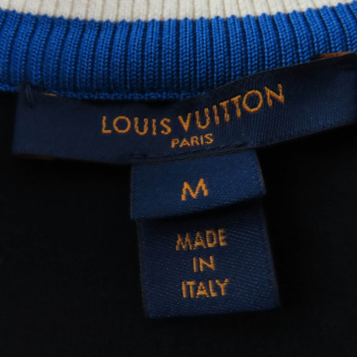 極美品☆LOUIS VUITTON ルイヴィトン 22SS トリコロール ポートホール ポケット ドレス ワンピース ブラック M 伊製 正規品 レディース