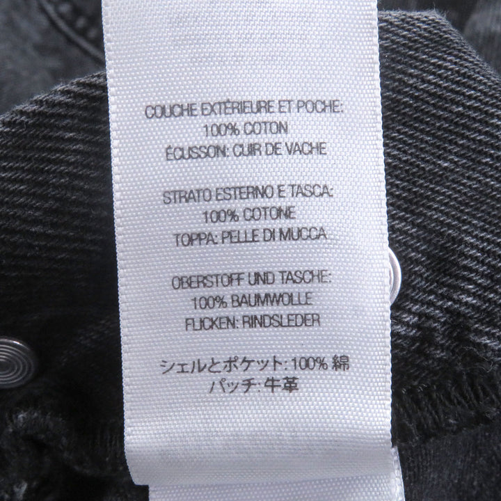 美品□Supreme Martine Rose シュプリーム マーティンローズ ロゴ総柄 レザーパッチ デニムパンツ カーゴパンツ ブラック 32 正規品