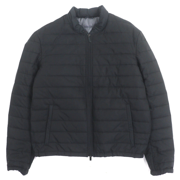 美品▼EMPORIO ARMANI エンポリオ アルマーニ 2020年製 0ZR72W ZZ090 黒タグ 中綿入 ジャケット ブラック 48 ブルガリア製 正規品 メンズ