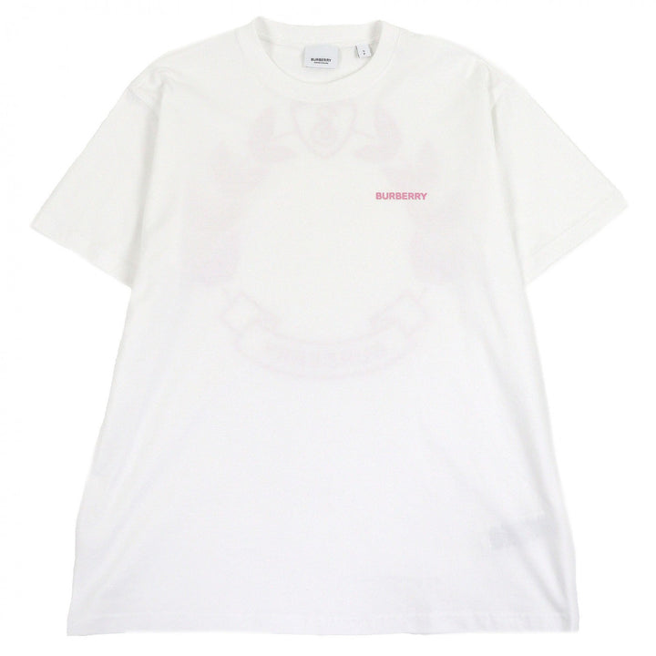 極美品□BURBERRY バーバリー 8071691 コットン100% ティッシ期 オークリーフ バックプリント 半袖Ｔシャツ ホワイト S 正規品 メンズ