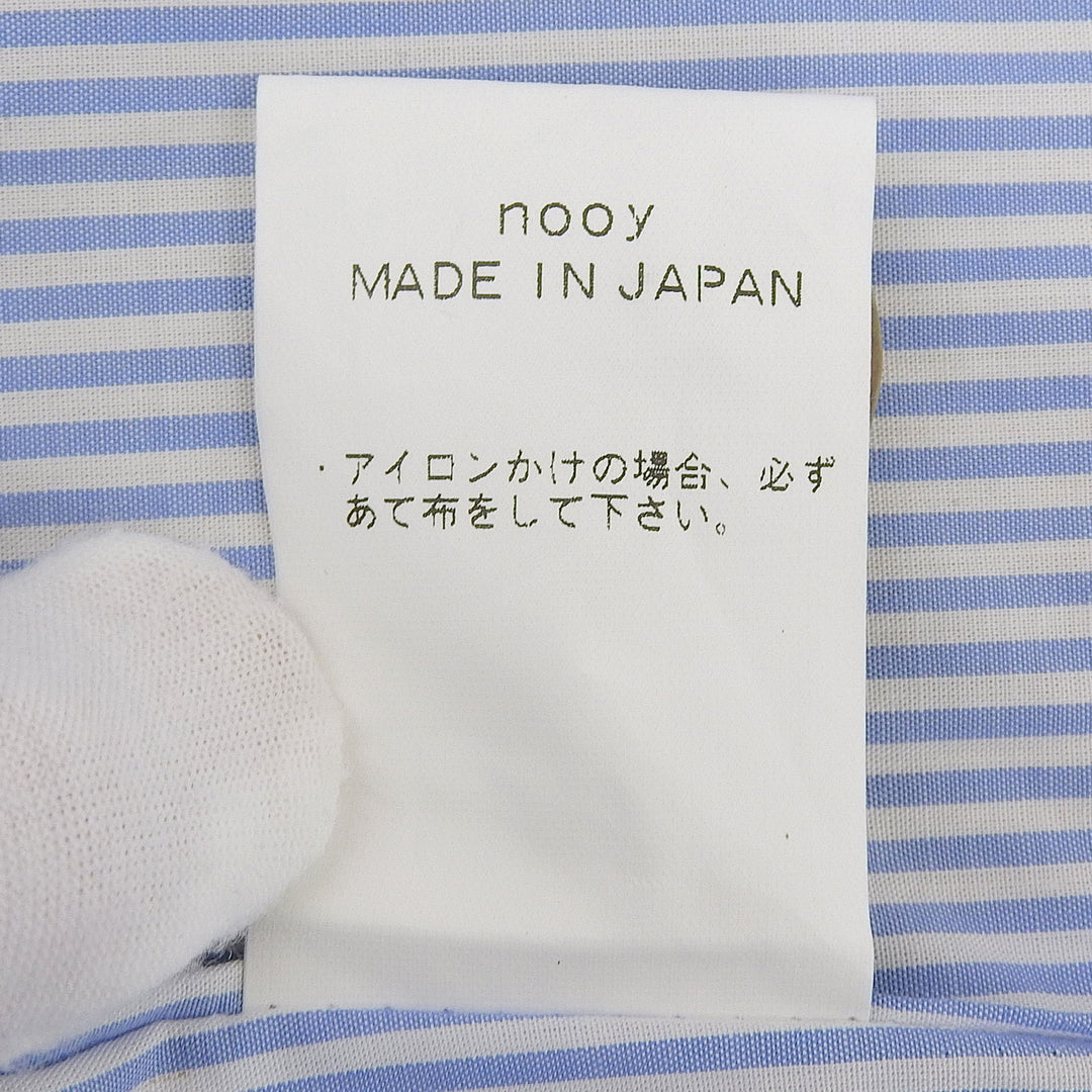 極美品▲nooy ヌーイ コットン100％ 裏地ストライプ柄 セミロング コート ベージュ F(日本Sサイズ相当) 日本製 正規品 レディース