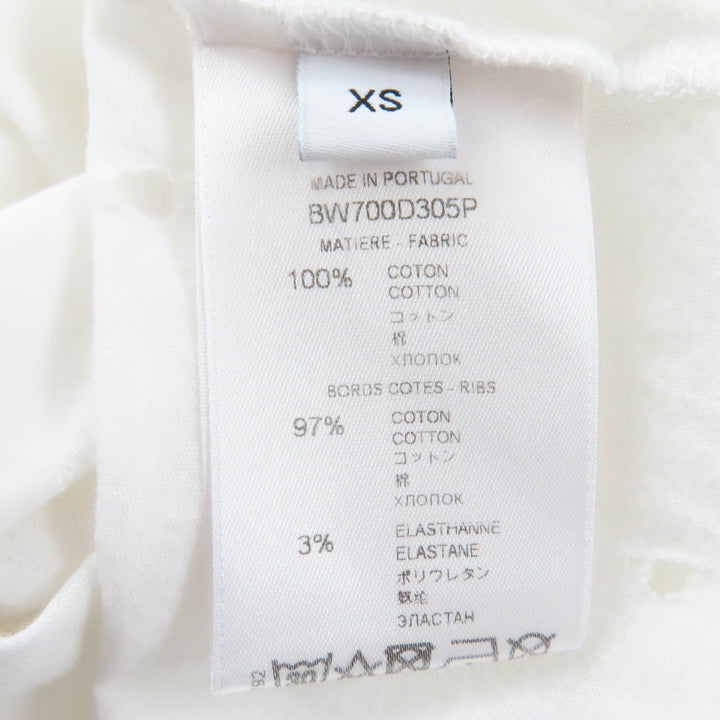 極美品☆GIVENCHY ジバンシィ BW700D305P コットン100％ デストロイ加工 半袖Ｔシャツ トップス ホワイト XS 正規品 メンズ