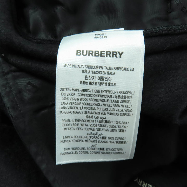 未使用品★BURBERRY バーバリー 8046913 バージンウール100％ ティッシ期 センタープレス フリンジ ショートパンツ ブラック 40 正規品