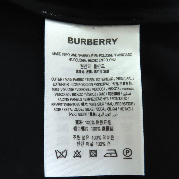 未使用品◇BURBERRY バーバリー 8043955 ティッシ期 サッシュテール Vネック ノースリーブ ワンピース ブラック 38 正規品 レディース