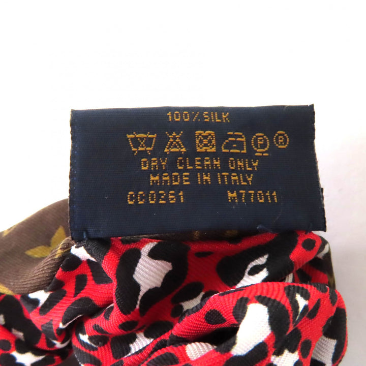 極美品◇LOUIS VUITTON ルイヴィトン M77011 シルク100％ LV金具付き ビーマインドフル モノグラム 2個セット シュシュ ヘアアクセサリー