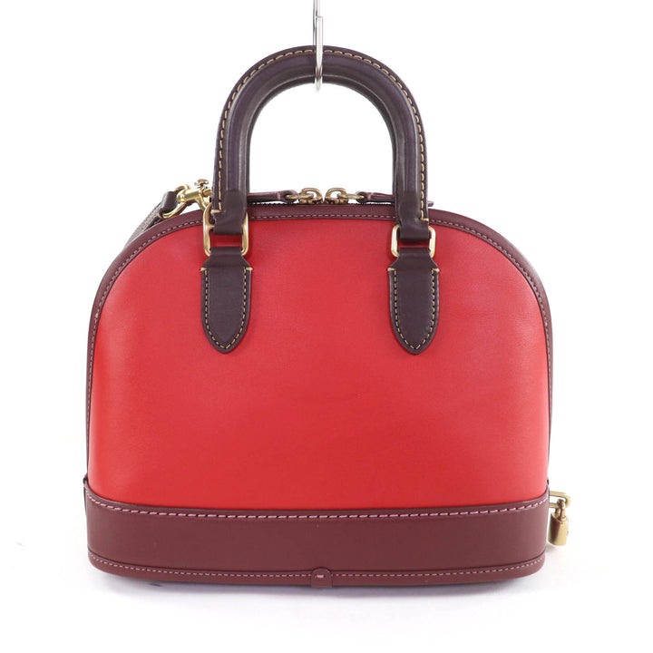 極美品★COACH コーチ CC412 レヴェル バッグ・カラーブロック 2WAY レザー ショルダー・ ハンドバッグ レッド 保存袋付き レディース