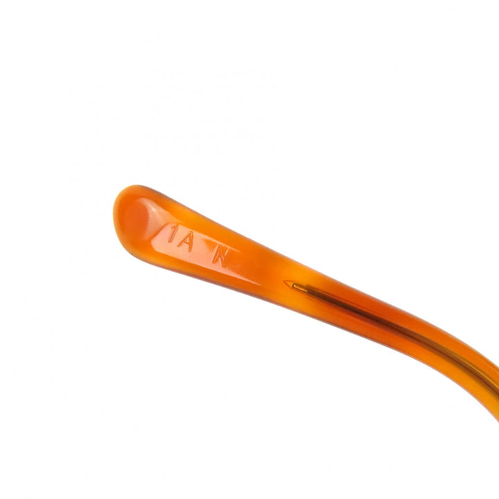 美品△PARIS MIKI パリミキ SUPER SMOOTH K14WG ツーポイント リムレス メガネ 眼鏡 アイウェア シルバー ブラウン 140 度入り 重量14.4g