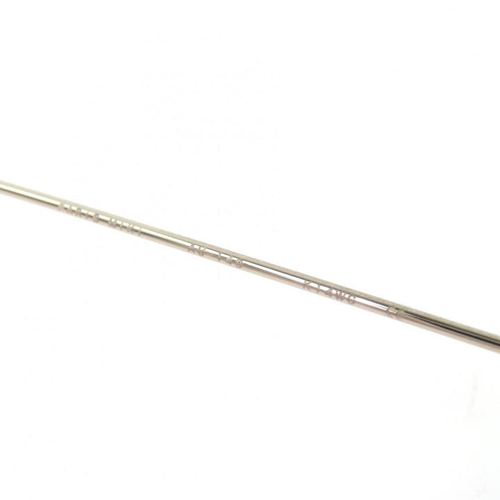 美品△PARIS MIKI パリミキ SUPER SMOOTH K14WG ツーポイント リムレス メガネ 眼鏡 アイウェア シルバー ブラウン 140 度入り 重量14.4g