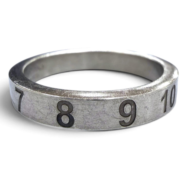 美品▼Maison Margiela 11 メゾンマルジェラ11 SI8UQ0001 925 ナンバーロゴリング 指輪 シルバー JP21号相当 イタリア製 重量5.4g メンズ