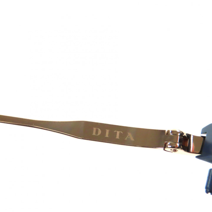 極美品▼DITA ディータ DTX423-A-04 UNION-FOUR ボストン メガネ 眼鏡 アイウェア ネイビー ゴールド 47□21-145 度入り 保存袋付 メンズ