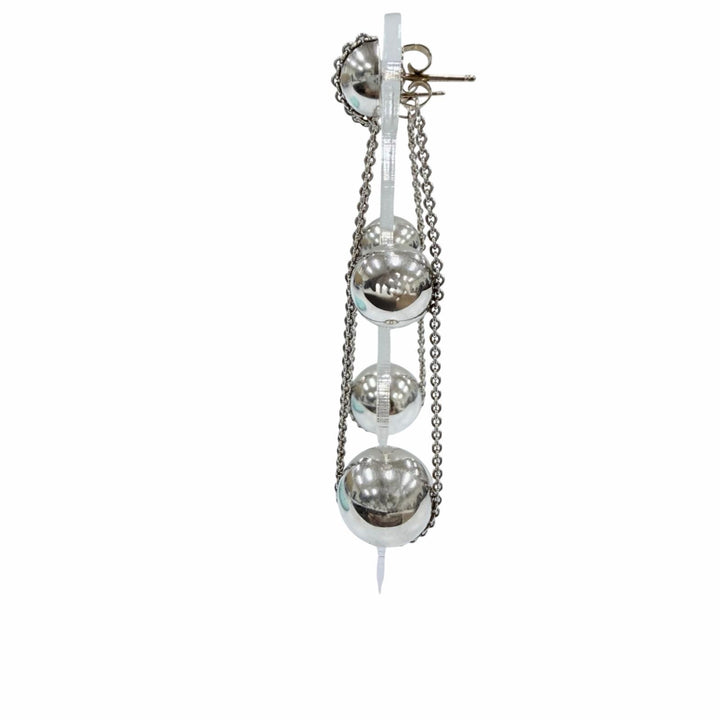 美品☆TIFFANY&amp;Co. ティファニー ハードウェア トリプルドロップ ピアス AG925 アクセサリー シルバー 重量8.1g レディース 保存袋付き