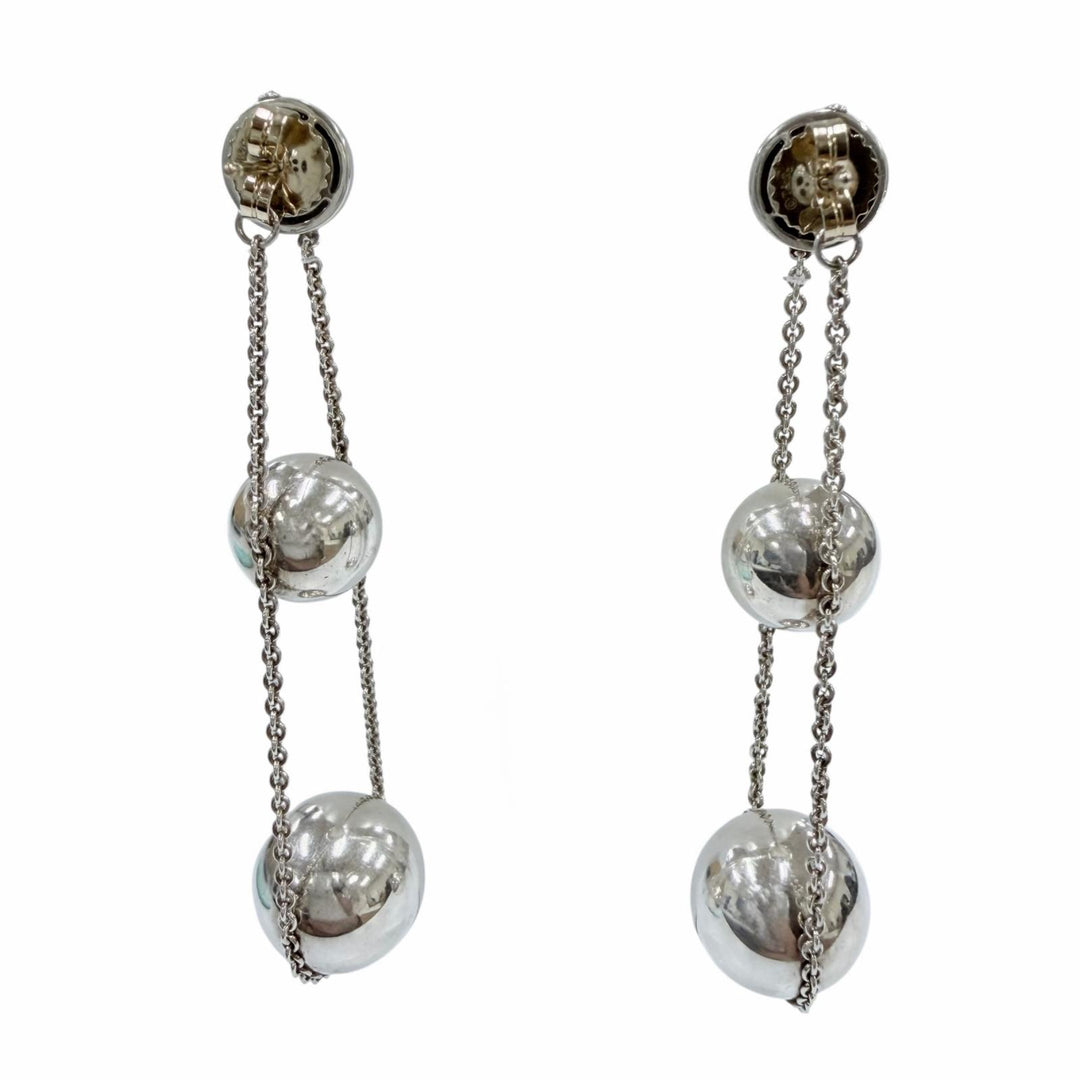 美品☆TIFFANY&amp;Co. ティファニー ハードウェア トリプルドロップ ピアス AG925 アクセサリー シルバー 重量8.1g レディース 保存袋付き
