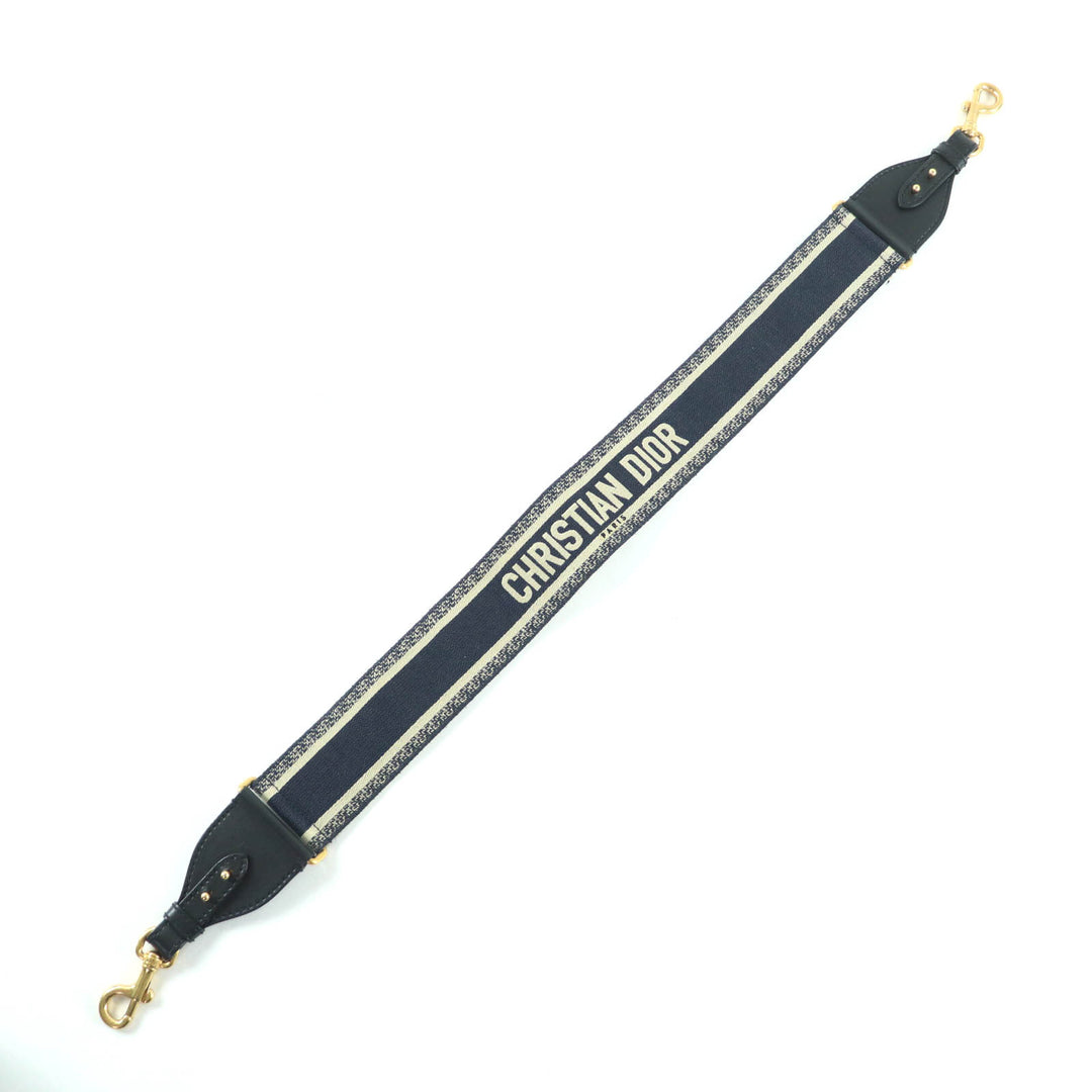 良品★Christian Dior クリスチャンディオール S8557CBTE キャンバス レザー エンブロイダリー ショルダーストラップ 箱・保存袋付