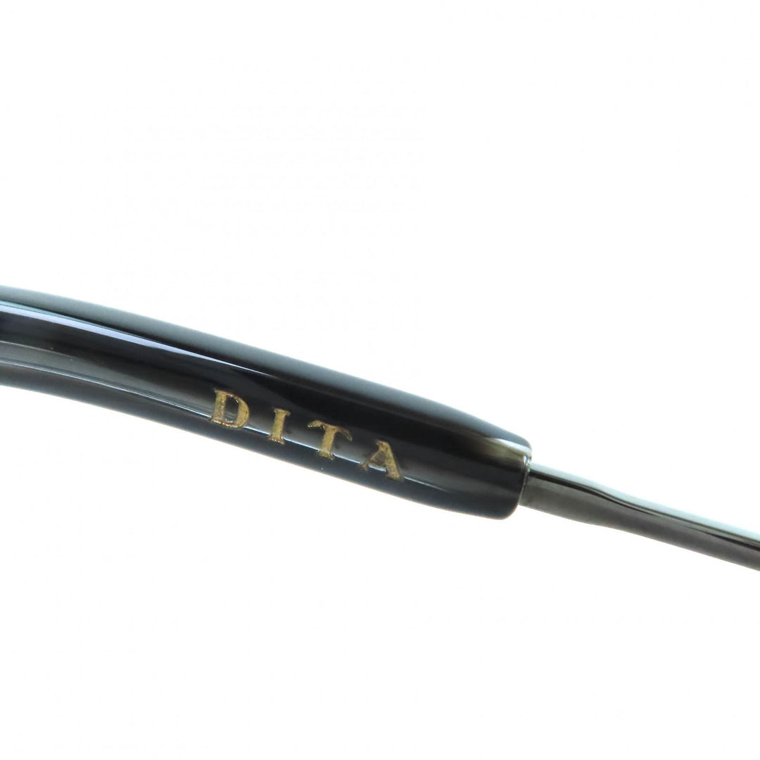 極美品△DITA ディータ TYPE403 SYMETA ツーブリッジ サングラス アイウェア ガンメタリック ゴールド ブラック 62□16 135 度入り 袋付