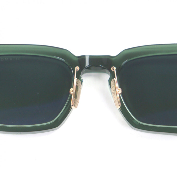 美品□DITA ディータ DTS750-A-02 MONOLIX ウェリントン サングラス アイウェア クリアグリーン ピンクゴールド 50□22-148 日本製