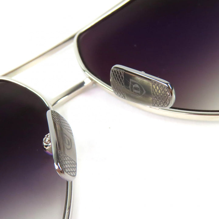 極美品△DITA ディータ 23007-I-SIL-INK-62 TALON ツーブリッジ サングラス ブラック シルバー金具 62□11 135 デモレンズ 日本製 メンズ