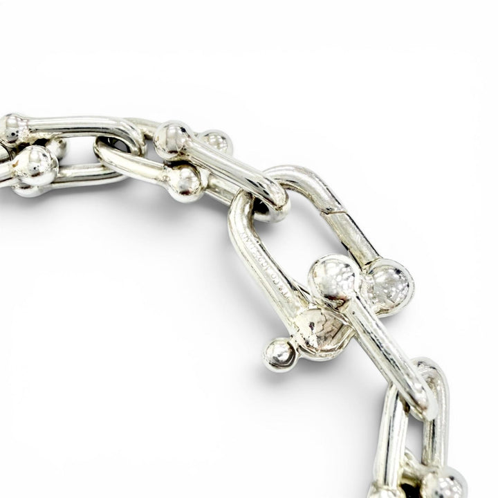 美品△TIFFANY&amp;Co. ティファニー ハードウェア スモール リンク ブレスレット AG925 24リンク シルバー 伊製 重量16.7g 定価247500円