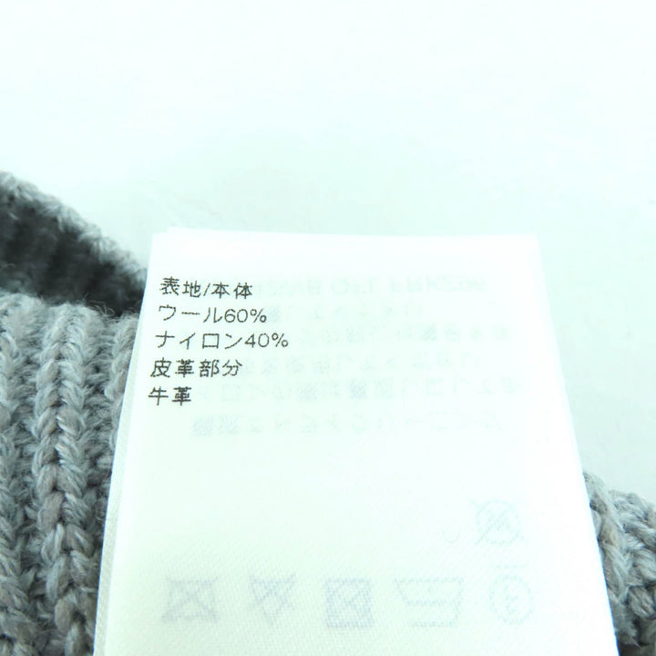 未使用品★LOUIS VUITTON ルイヴィトン 24AW レザーロゴパッチ付 サイドZIP 台形 ニットスカート グレー XS 伊製 正規品 レディース