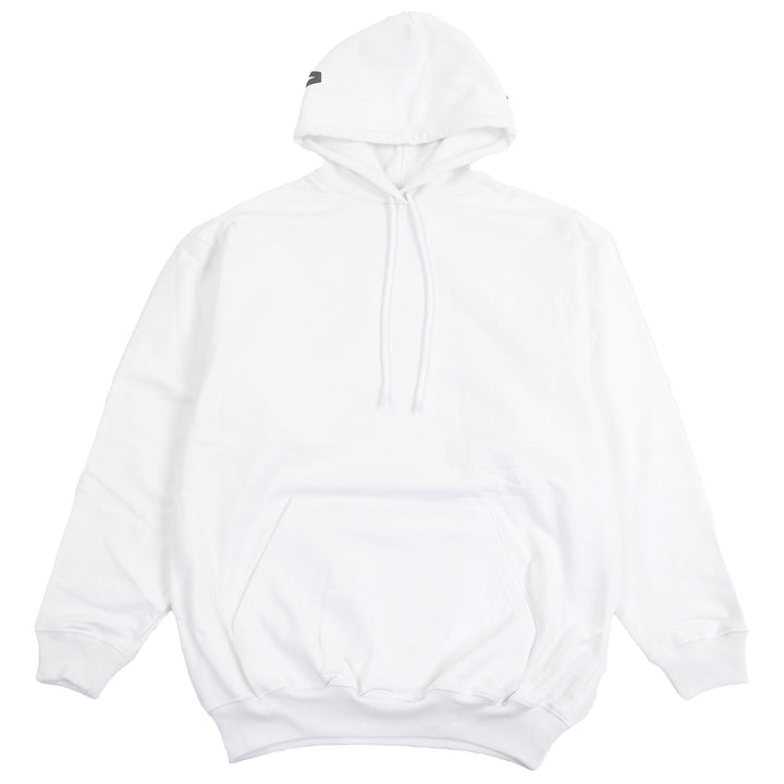 極美品□BALENCIAGA バレンシアガ 528351 コットン100％ ロゴプリント プルオーバーパーカー フーディー ホワイト XS 正規品 メンズ