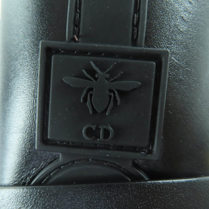 極美品☆Christian Dior クリスチャンディオール DIOR EMPREINTE ディオール アンプラント CDロゴ金具付 レザー ショートブーツ 黒 36.5