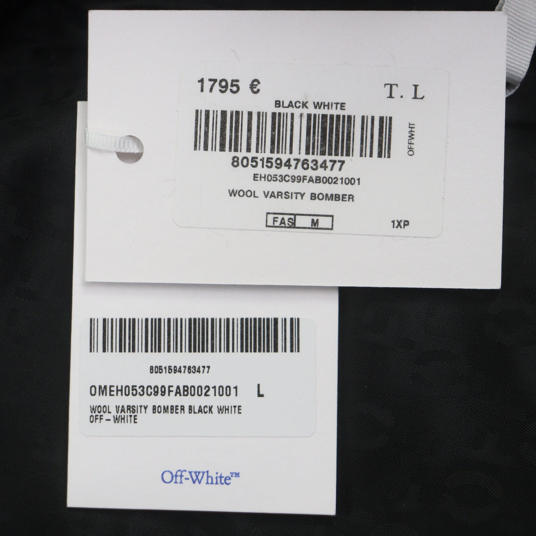 未使用品▼OFF-WHITE オフホワイト 2024AW ヴァージルアブローバーシティ 2013 メンズコレクション復刻 ボンバージャケット L メンズ
