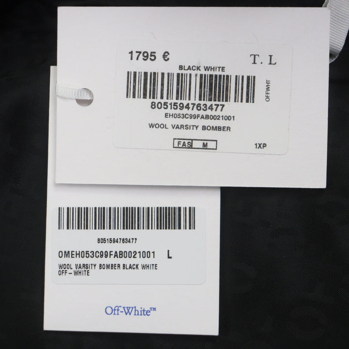 未使用品▼OFF-WHITE オフホワイト 2024AW ヴァージルアブローバーシティ 2013 メンズコレクション復刻 ボンバージャケット L メンズ