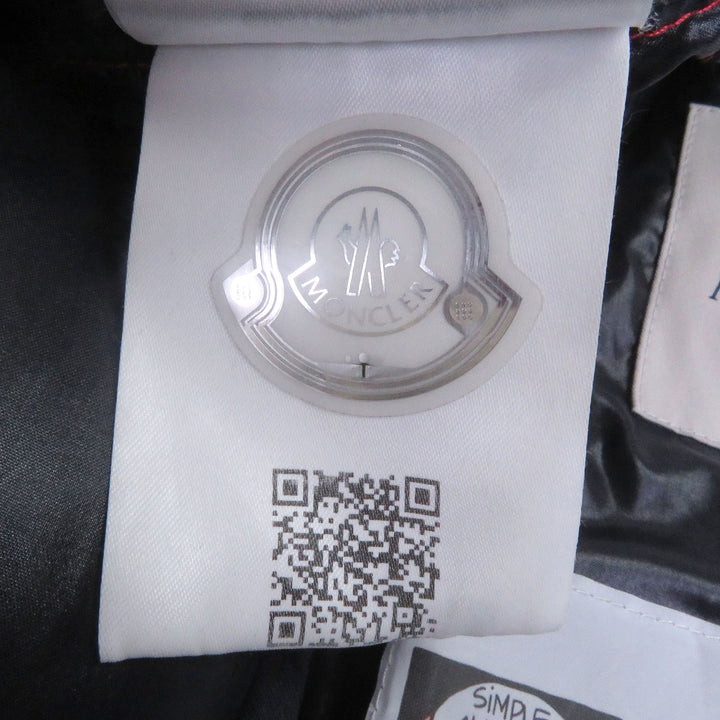 極美品□MONCLER モンクレール BORMES ロゴワッペン WZIP フーデッド ダウンベスト ジレ レッド 1 正規品 メンズ レディース オススメ◎