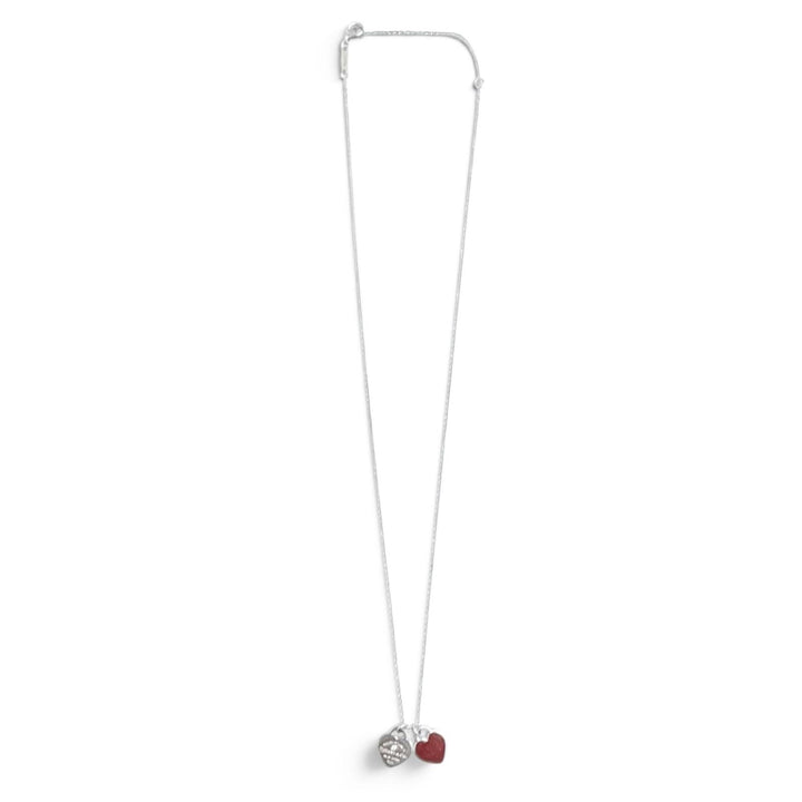 美品△TIFFANY&amp;Co. ティファニー リターントゥティファニー レッド ミニ ダブル ハートタグ 1Pダイヤモンド AG925 ネックレス 重量2.6g