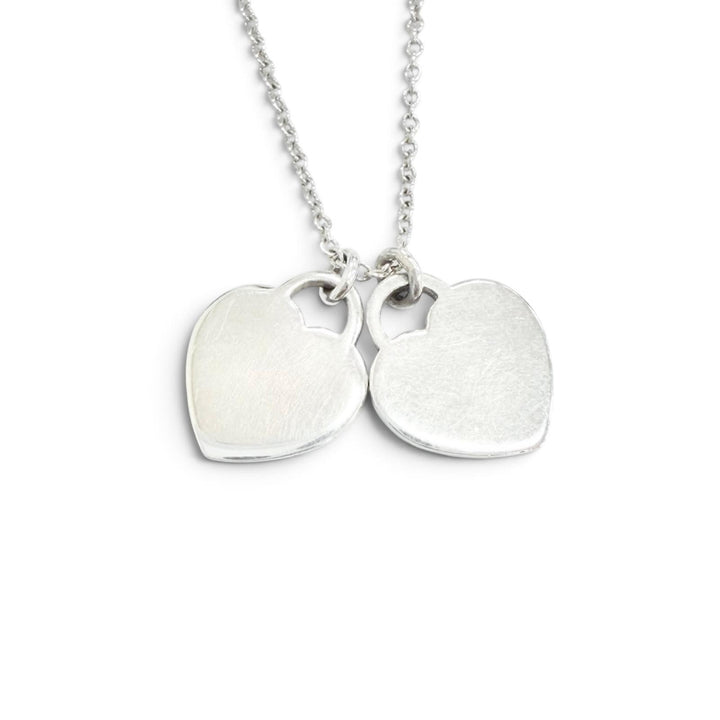 美品△TIFFANY&amp;Co. ティファニー リターントゥティファニー レッド ミニ ダブル ハートタグ 1Pダイヤモンド AG925 ネックレス 重量2.6g