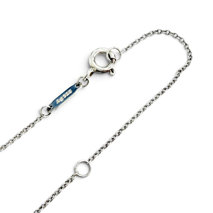美品△TIFFANY&amp;Co. ティファニー リターントゥティファニー レッド ミニ ダブル ハートタグ 1Pダイヤモンド AG925 ネックレス 重量2.6g