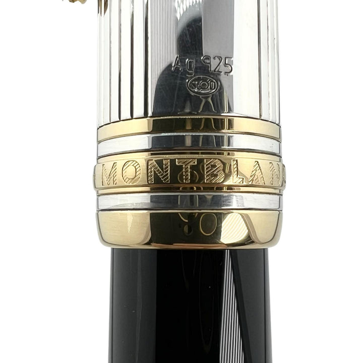 美品▲MONTBLANC モンブラン ヴィンテージ マイスターシュテュック ソリテール ドゥエ スターリングシルバー ル･グラン Mニブ 万年筆