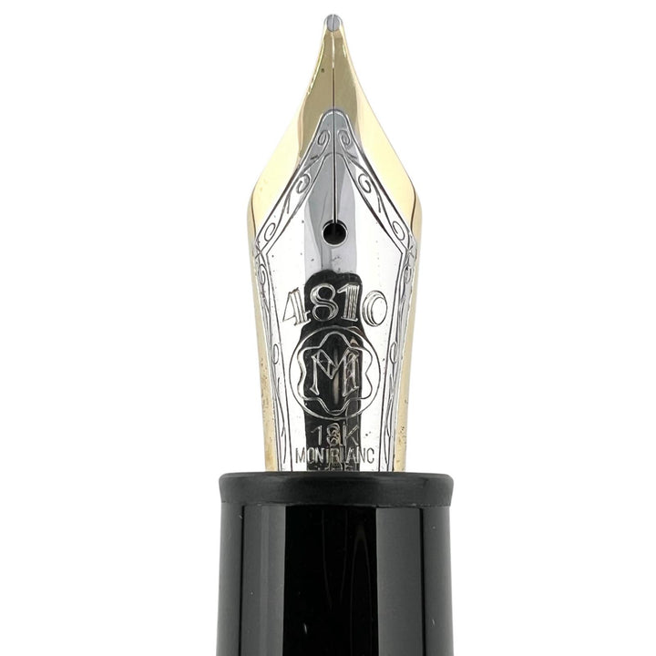 美品▲MONTBLANC モンブラン ヴィンテージ マイスターシュテュック ソリテール ドゥエ スターリングシルバー ル･グラン Mニブ 万年筆