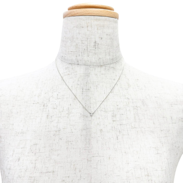 美品△TIFFANY&amp;Co. ティファニー エルサペレッティ バイザヤード AG925 1Pダイヤモンド ペンダント ネックレス シルバー 重量1.6g 袋付き