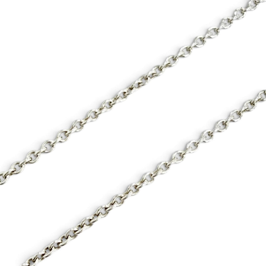 美品△TIFFANY&amp;Co. ティファニー エルサペレッティ バイザヤード AG925 1Pダイヤモンド ペンダント ネックレス シルバー 重量1.6g 袋付き