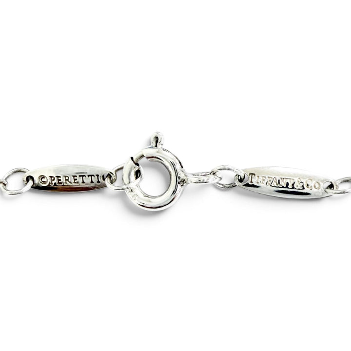 美品△TIFFANY&amp;Co. ティファニー エルサペレッティ バイザヤード AG925 1Pダイヤモンド ペンダント ネックレス シルバー 重量1.6g 袋付き