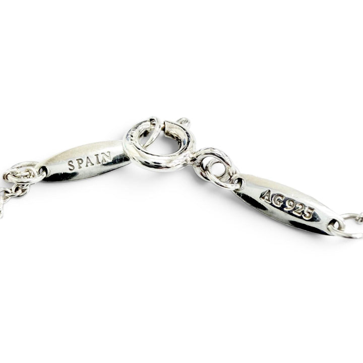 美品△TIFFANY&amp;Co. ティファニー エルサペレッティ バイザヤード AG925 1Pダイヤモンド ペンダント ネックレス シルバー 重量1.6g 袋付き