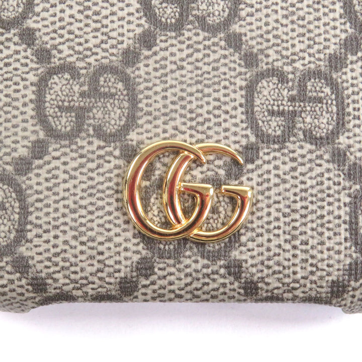 極美品□GUCCI グッチ 763787 GGスプリーム GGロゴゴールド金具 iPhone15用 iPhoneケース スマホケース ベージュ 箱付 イタリア製 メンズ