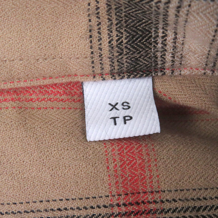 極美品□BURBERRY バーバリー 8036773 コットン100％ ティッシ期 ノバチェック柄 ロングスリーブ 長袖シャツ ベージュ XS 正規品 メンズ