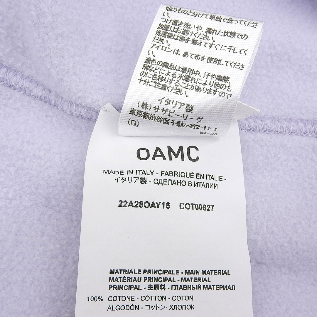 美品▲OAMC オーエーエムシー 22A28OAY16 コットン100% ロンハーマン別注 プルオーバーフーディ パーカー パープル M 伊製 正規品 メンズ
