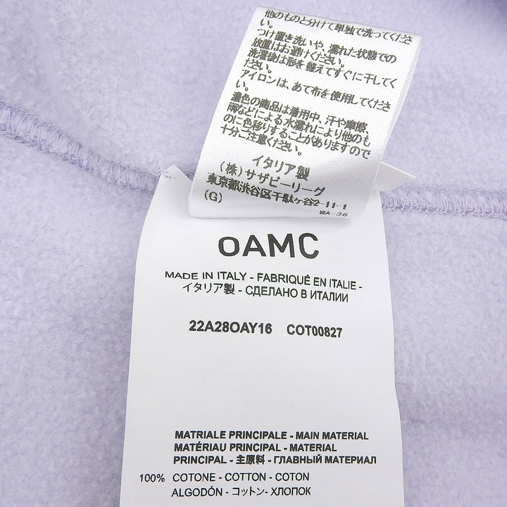 美品▲OAMC オーエーエムシー 22A28OAY16 コットン100% ロンハーマン別注 プルオーバーフーディ パーカー パープル M 伊製 正規品 メンズ