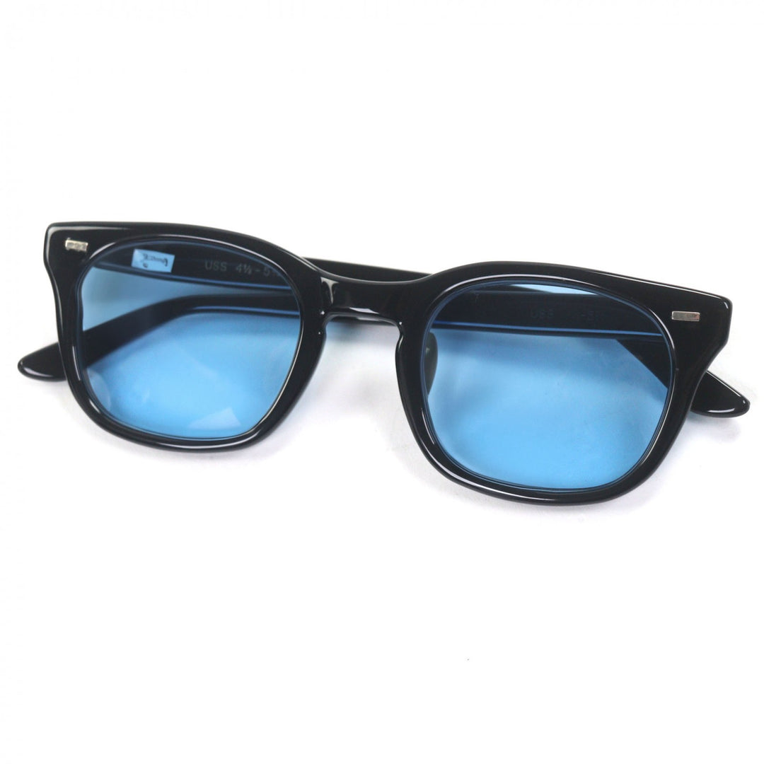 極美品▼The Spectacle ザ・スペクタクル USS OPTICAL ウェリントン型 アイウェア サングラス ブラック 50□24 メンズ