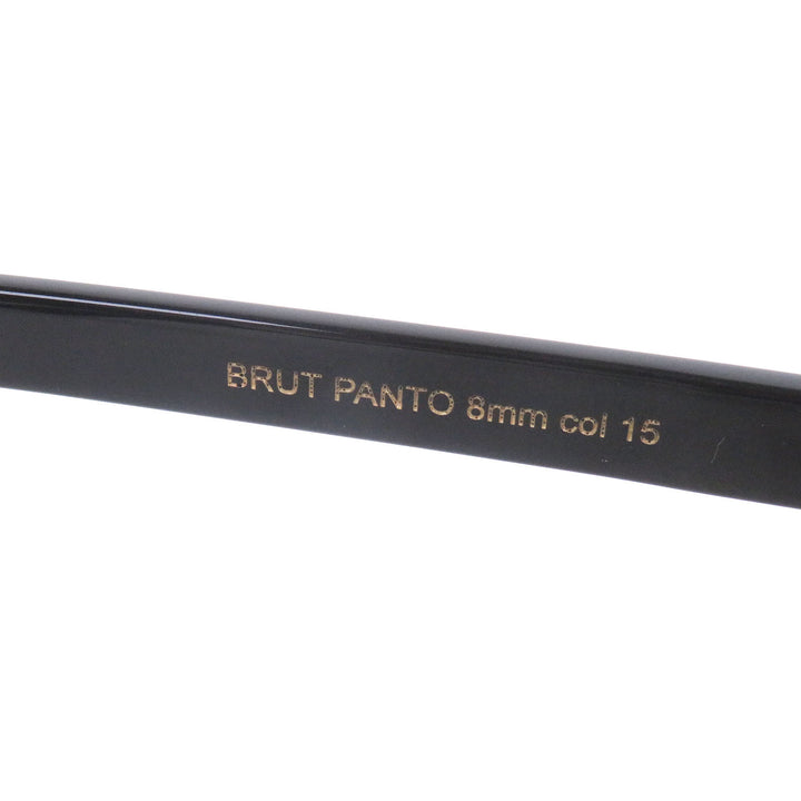 極美品□Lesca Lunetier レスカ ルネティエ BRUT PANTO LIMITED EDTION デッドストック生地使用 イエローデミ柄 サングラス ブラウン系　